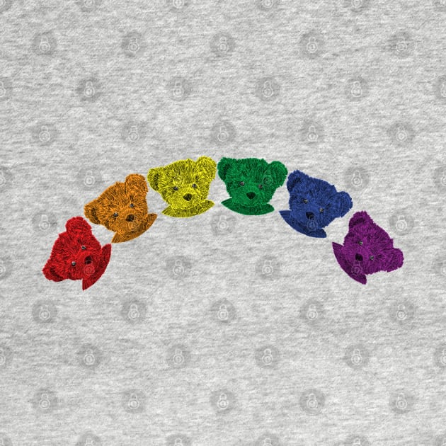 Pride Teddy Bear Rainbow by ellenhenryart